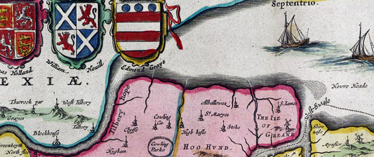 The Cantivm Vernacule Kent Map of 1665