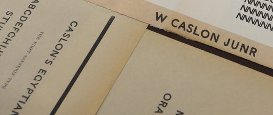 Caslon Egyptian and the Birth of Sans Serif Type