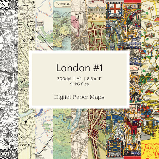 London #1 Digital Paper Maps