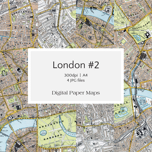 London #2 Digital Paper Maps