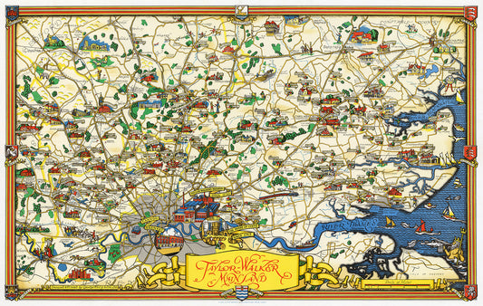 London Pubs Map 1950