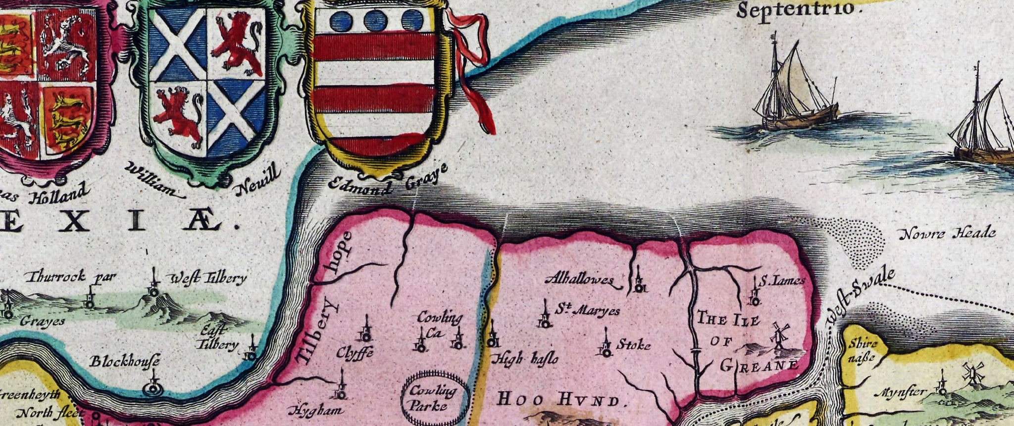 Verna Map The Cantivm Vernacule Kent Map of 1665 – Colourfind
