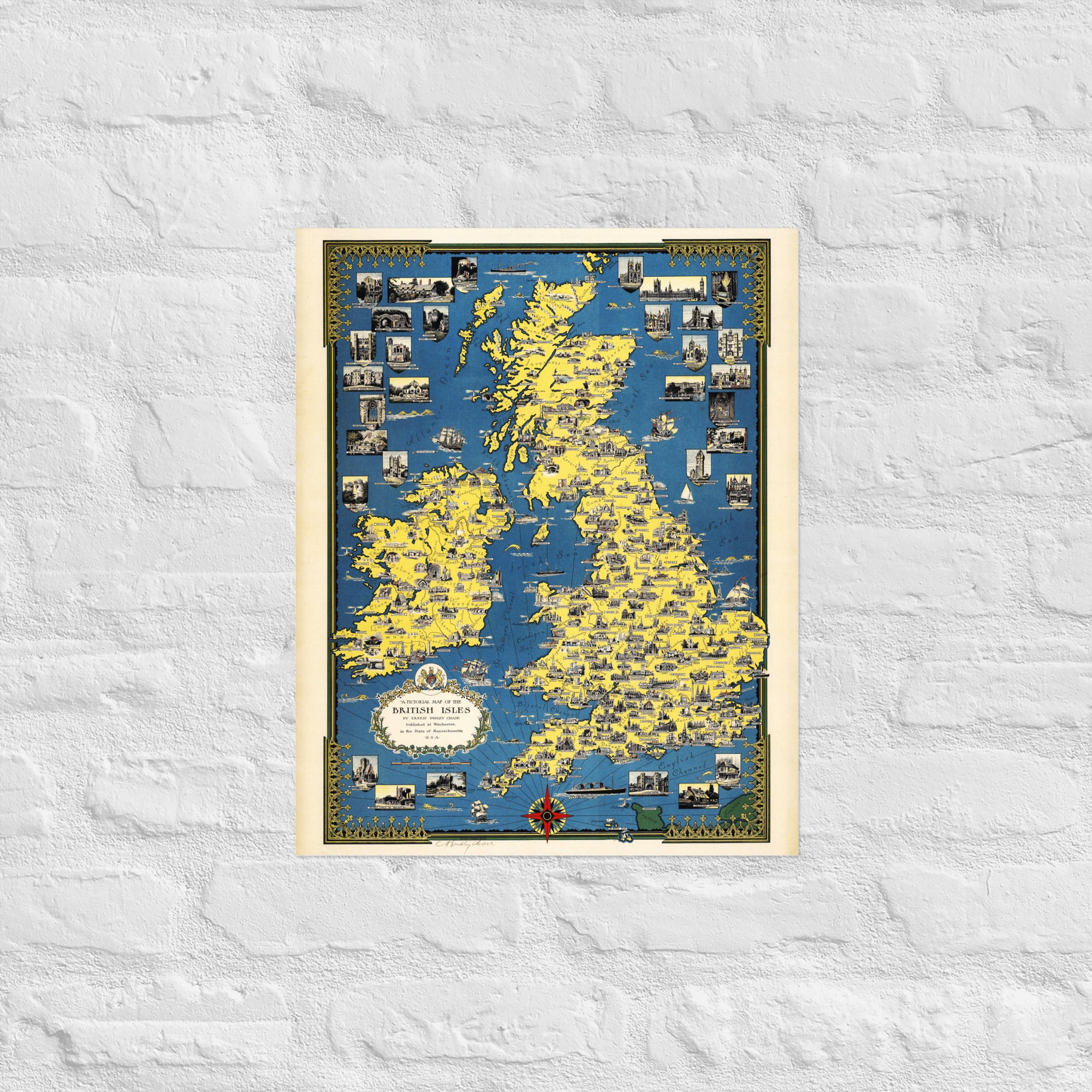 1939 Pictorial Map of the British Isles Poster – Colourfind